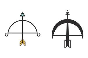 bow icon set vector