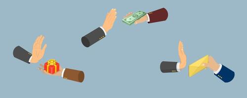 3D Isometric Flat Illustration of Corruption And Venality, Illegal Profit vector