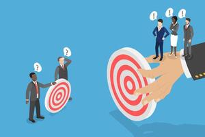 3D Isometric Flat Illustration of Bigger Dream, Aspiration and Motivation vector