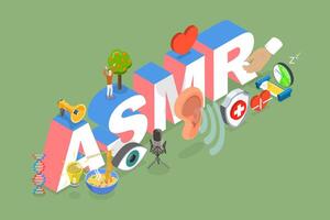3D Isometric Flat Illustration of ASMR, Autonomous Sensory Meridian Response vector