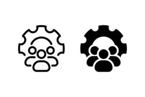 Teamwork and collaboration icon set. vector
