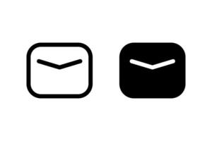 Envelope or mail icon set. Suitable for web design, app interfaces, and other graphic design projects. Minimalist style vector