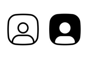 User or person icon set. Perfect for use in user interfaces, websites, and applications. symbolizes profile, account, or avatar vector