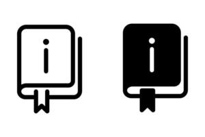 Information book icon set. suitable for various applications such as websites, apps, and educational materials vector