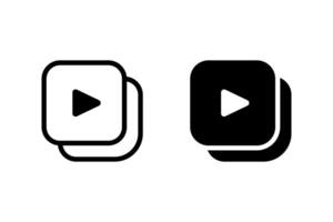 player icon set. ideal for use in user interfaces, web design, and graphic design projects. vector
