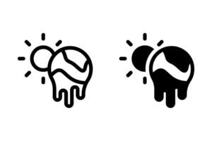 Global warming icon set. Ideal for environmental awareness campaigns, educational materials, and sustainable development projects vector