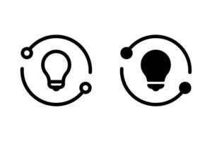 lightbulb with circuit or connection symbol. Represents ideas, innovation, energy, and technological solutions. Ideal for web design, app icons, technology, education, or sustainability vector