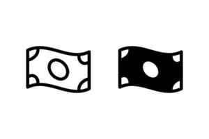 Dollar bill icon set. Represents money, finance, payment, and economic concepts vector