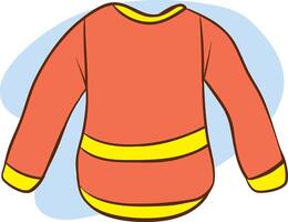 Sweater top color icon on white background vector