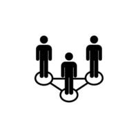 People connection icon. symbolizing teamwork, connection, and collaboration. Perfect for business, technology, and social concepts vector