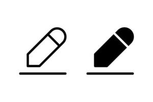 Pencil icon set. represent editing, writing, or creating content. Perfect for website design, app interfaces, and graphic design projects vector