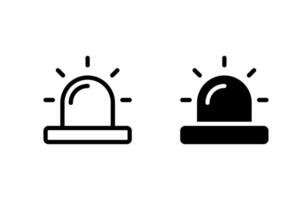 emergency siren icon. Suitable for emergency, safety, security, and warning themes. Clean, minimalist design vector