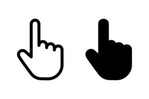hand pointer icon set. Perfect for web design, user interface, and graphic design projects. hand cursor symbol vector