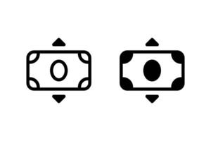 money transfer icon set. Perfect for illustrating financial transactions, online payments, and money management concepts vector