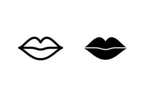 Lips icon set. simple design vector