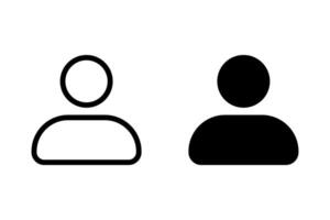 User or person icon set. Perfect for use in user interfaces, websites, and applications. symbolizes profile, account, or avatar. vector
