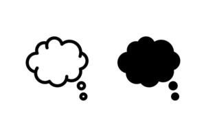 Thought bubble icon set. Perfect for illustrating ideas, communication, and brainstorming vector