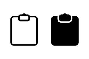 Clipboard icon in minimalist style. Suitable for presentations, web design, user interfaces, and other graphic projects vector