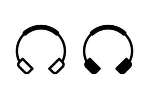 headphone icon set. Clean and simple graphic perfect for use in various design projects, app icons, websites, and more vector
