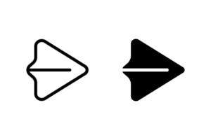 Send message or email icon. Paper plane symbol. illustration isolated on blank background vector