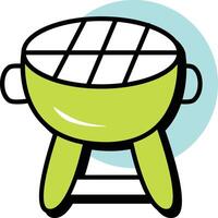 Bbq Barbeque Party Circle Color Outline Icons Packs and Illustrations vector