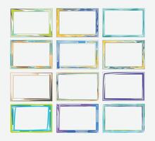 Luxury photo frame border design for certificate or resume border frame with color vector