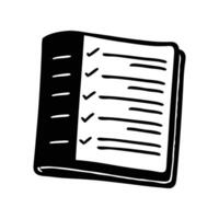 Notebook with Lined Pages Icon vector