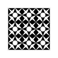 Seamless geometric pattern tile design in black and white perfect for textile, wallpaper, and decorative backgrounds vector