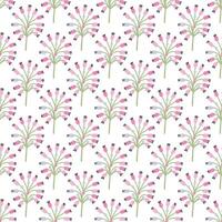 Seamless pattern with herbal elements. Floral background vector