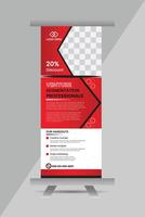 Marketing business creative template design and unique business roll-up banner template vector