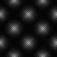Seamless circle pattern background - black and white abstract graphic design from dots vector