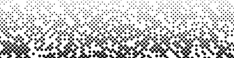 Wide repeating dot pattern header background - monochrome abstract graphic design vector