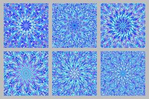 Geometrical hypnotic abstract round tiled mosaic background set vector