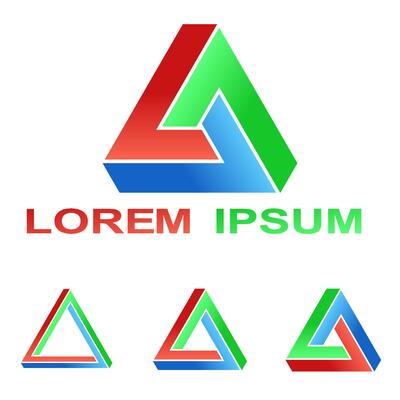 Penrose triangle technology symbol set
