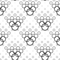 Seamless monochrome geometric circle pattern background design vector