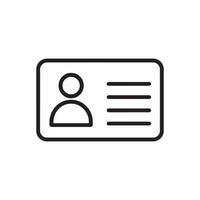 ID card with user profile information Editable Illustration isolated on a white background vector