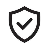 Security Shield Icon Representing Trust and Protection Editable Illustration Isolated on a White Background for Digital Use vector