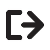 Logout Icon Representing User Sign-Out and Account Exit Editable Illustration isolated on a white background vector