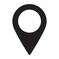 Location Pin Icon Representing GPS and Map Navigation Editable Illustration isolated on a white background vector