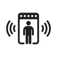 Metal Detector Icon Representing Search and Detection Editable Illustration isolated on a white background vector