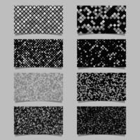 Abstract diagonal square pattern mosaic card background set vector