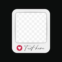 Travelling Style Image Placeholder Design - Image Placeholder Design with Like Button Icon vector