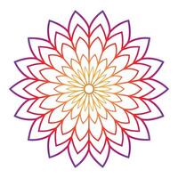 Colorful gradient color mandala design vector