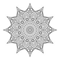 Mandala Design for Coloring mandala illustration featuring intricate floral patterns and geometric shapes vector