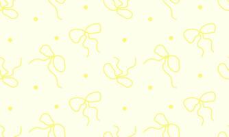 modern art bows polka dots pattern seamless minimalist design yellow butter color abstract background for web design textile paper vector