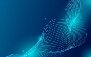 Abstract Wave, Line Particle Technology Background.Bright blue gradations,point of light,Trendy.abstract background. illustration vector