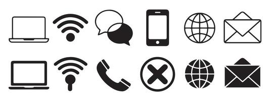 Collection of Communication Icons for Website or App vector