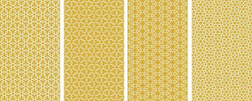 Set of oriental backgrounds for print vector