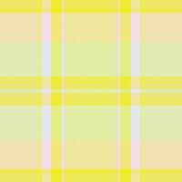 Autumn fabric tartan , print textile plaid texture. Tile seamless background pattern check in yellow and light colors. vector
