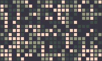 Abstract geometric pattern featuring a mosaic of muted green and peach squares on a dark background. Ideal for website backgrounds, textiles, or modern design projects. vector